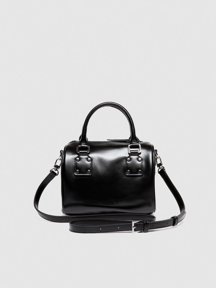 Mini vanity-style handbag with shoulder strap - null - Black | Sisley image number 3